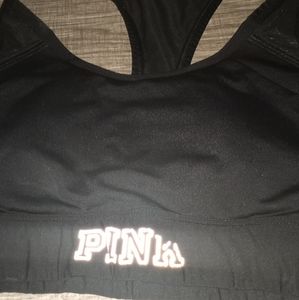 Pink sports bra